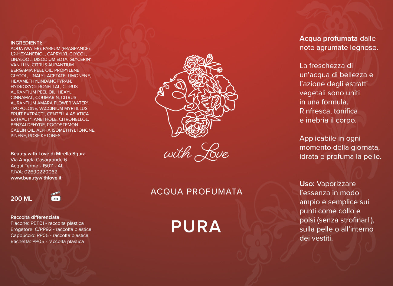 Pura 200 ml - Acqua Profumata