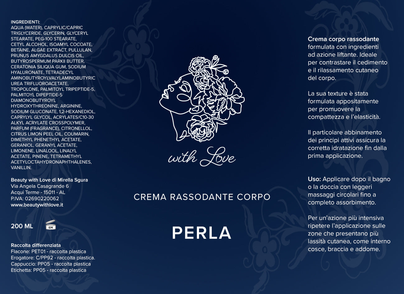 Perla 200 ml - Crema Tonificante Corpo